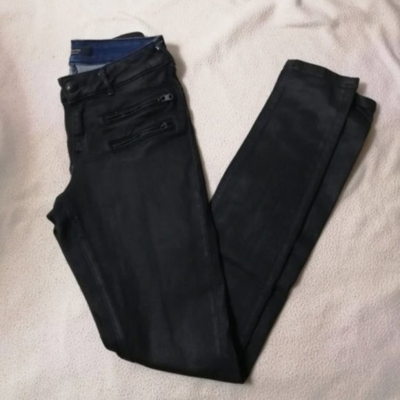 Scotch & Soda Amsterdam Blauw Mid Rise Black Skinny Women Jeans - Picture 7 of 12